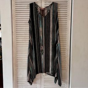 SJD Sleeveless Multi-colored Midi Dress